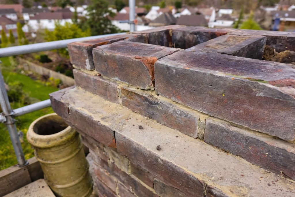 chimney repairs cracked bricks mortar