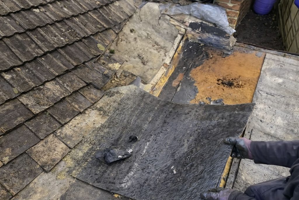 flat felt roof repair work uk