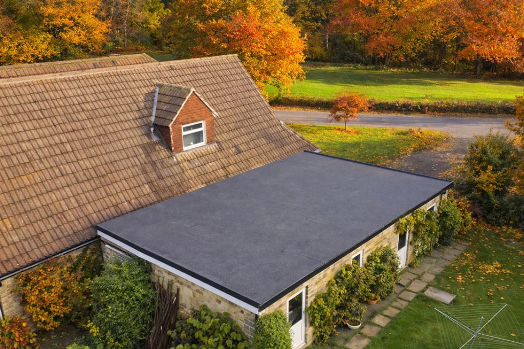 house extension with flat roof - roofing repairs uk