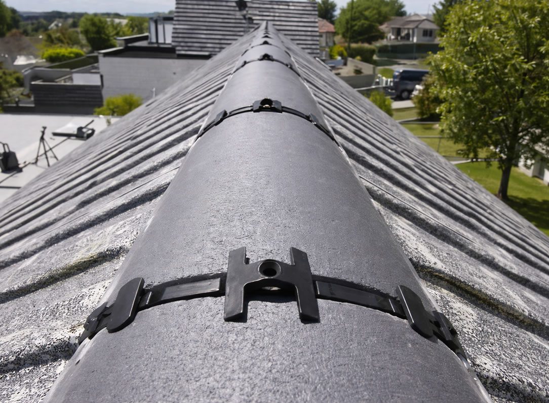 modern dry ridge roofing installation