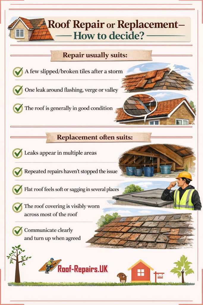 roof repair or replacement - how to decide